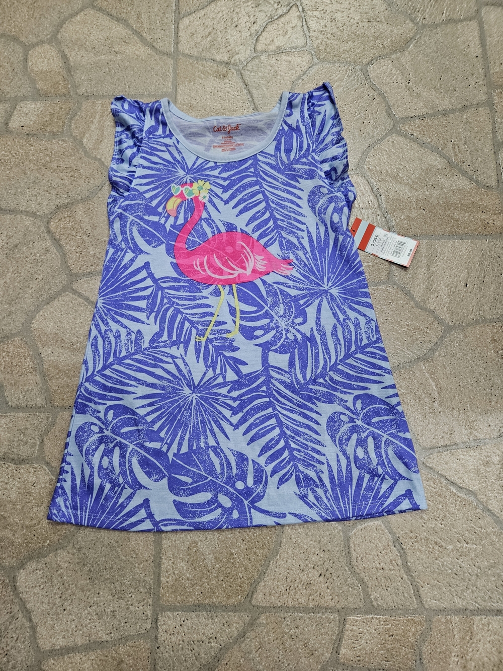 Cat & Jack Pink Flamingo Tropical Dress